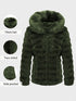 Damen Jacke Wintermantel - Wendbare Jacke mit Reißverschluss und Kapuzenkragen